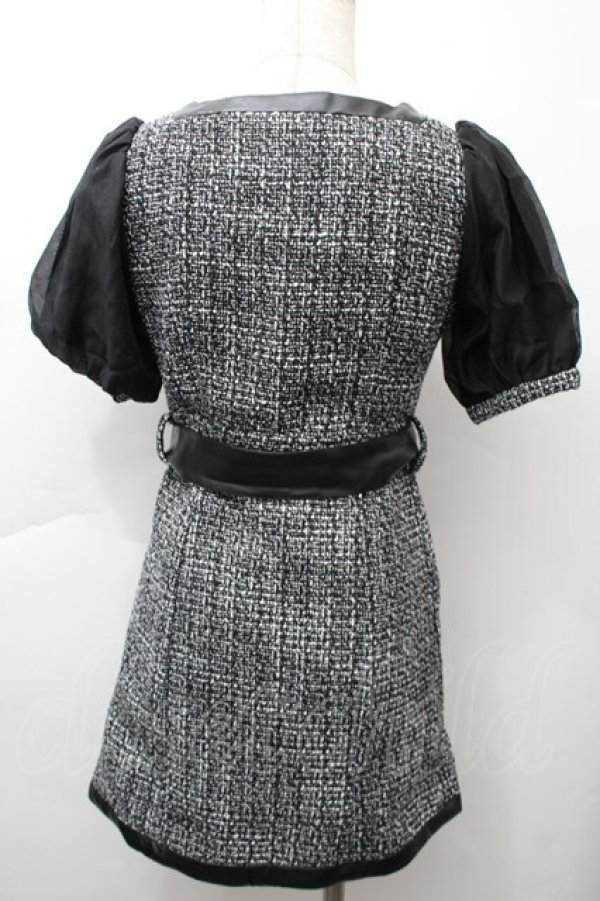 画像2: Bubbles / ポイントレザーリボンワンピース F チェック S-25-11-21-039-CA-OP-NS-ZS (2)