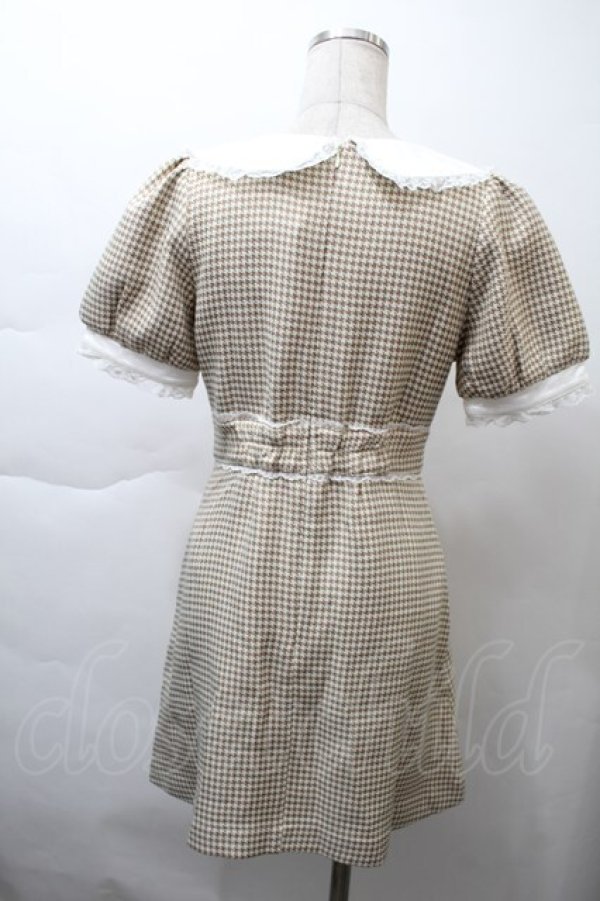 画像2: evelyn / チェックワンピース  ブラウン S-25-11-21-041-LO-OP-AS-ZS (2)