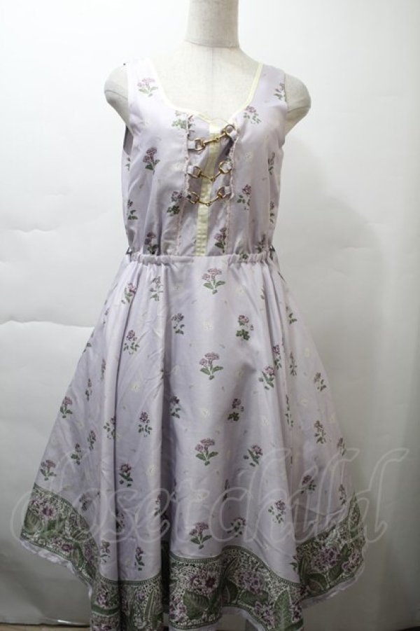 画像1: axes femme / Mulhouse Collection フラワーパネル柄イレヘムワンピース  ラベンダー S-25-11-21-043-AX-OP-HR-ZS (1)