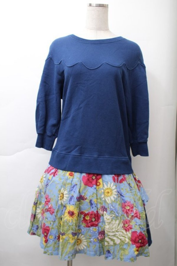 画像1: Jane Marple /スウェットワンピース  紺 S-25-11-21-047-JM-OP-AS-ZS (1)