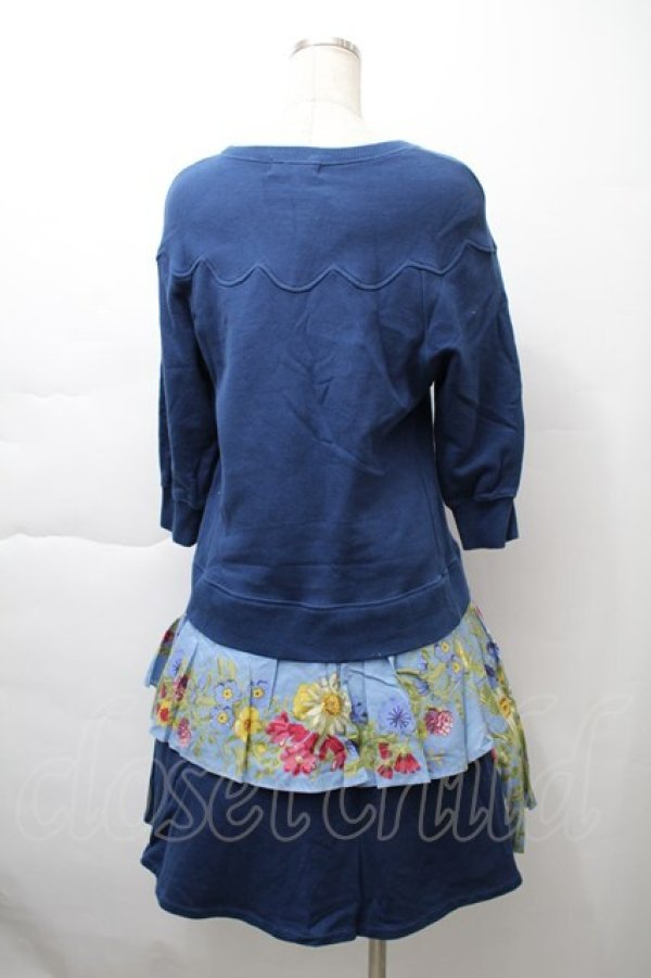 画像2: Jane Marple /スウェットワンピース  紺 S-25-11-21-047-JM-OP-AS-ZS (2)