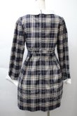 画像2: evelyn / タータンチェックワンピース  紺 S-25-11-21-048-LO-SK-HR-ZS (2)