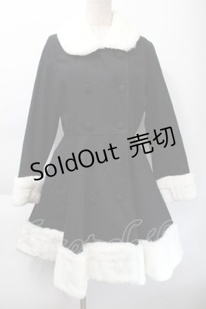 画像: PUTUMAYO / バック羽根プリントファー付コート  黒ｘ白 S-25-11-22-048-PT-TO-HR-ZS