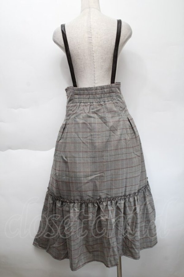 画像2: axes femme / 合皮サス付ハイウエストスカート  ベージュ S-25-11-22-051-AX-SK-HR-ZS (2)