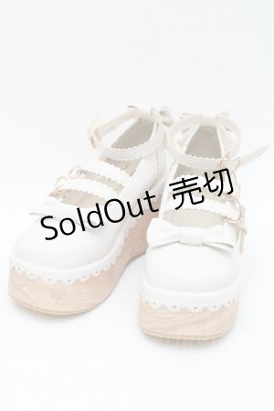 画像: Chalmiere / 木目風パンプス M 生成り S-25-11-22-012-AX-SH-AS-ZS