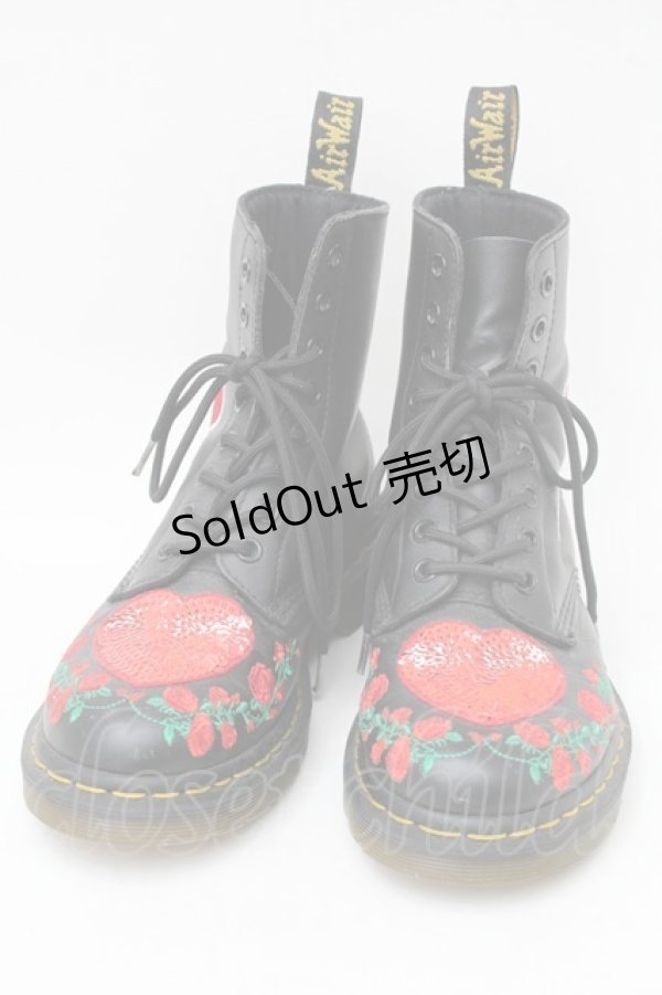 画像1: Dr.Martens （Getta Grip） / パスカル ハート 8ホールブーツ 23〜23.5 黒 S-25-11-22-015-PU-AC-HR-ZS (1)