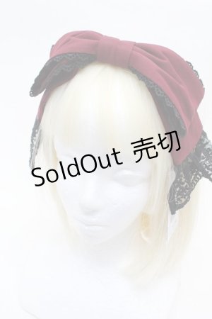 画像: Chalmiere / リボンカチューシャ  ワイン S-25-11-22-018-AX-AC-AS-ZS