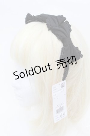 画像: Chalmiere / トリプルリボンカチューシャ  黒 S-25-11-22-019-AX-AC-AS-ZS