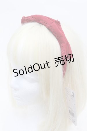 画像: Chalmiere / トリプルリボンカチューシャ  赤 S-25-11-22-021-AX-AC-AS-ZS