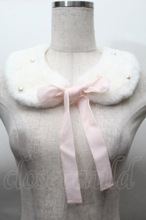 画像: BABY,THE STARS SHINE BRIGHT / リボンリボンファーティペット  オフｘピンク S-25-11-22-027-BA-SH-AS-ZS