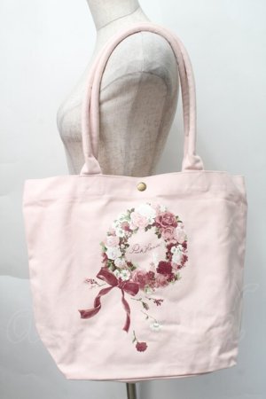 画像: PINK HOUSE / ローズリースプリントバッグ  ピンク S-25-11-22-031-LO-BG-AS-ZS