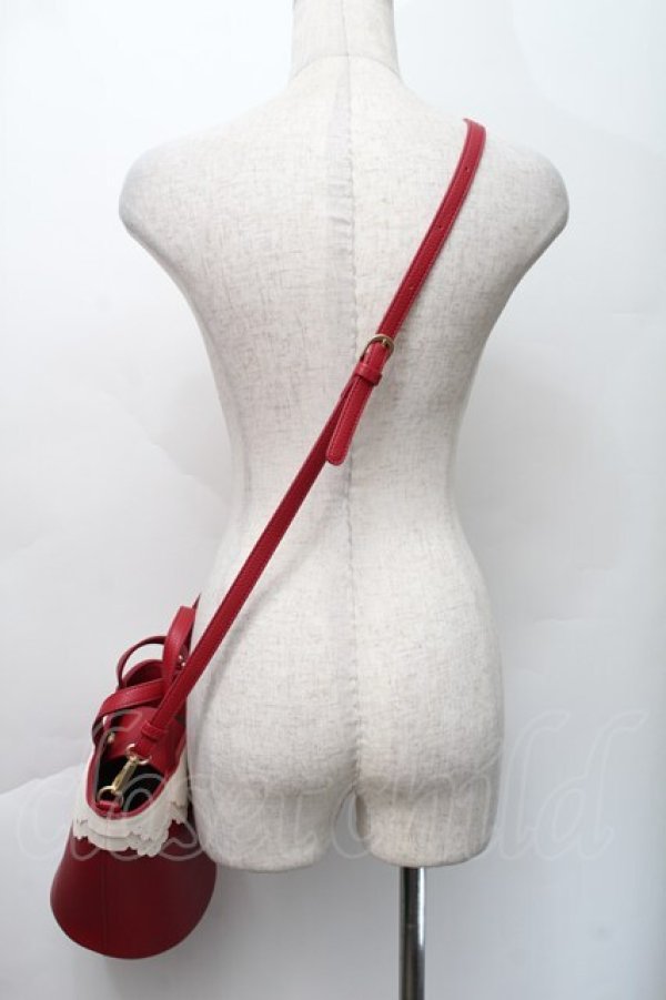 画像3: m petit by misako / AMスカラップ2WAYバッグ  赤 S-25-11-22-032-LO-BG-AS-ZS (3)