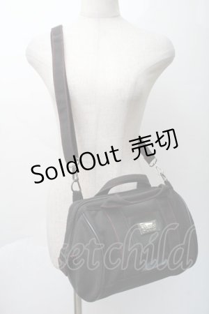 画像: Deorart / レザー切替ショルダーバッグ  黒ｘ赤 S-25-11-22-034-PU-BG-HR-ZS