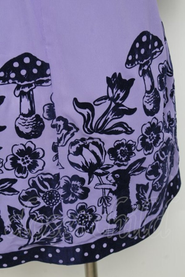 画像3: Emily Temple cute / フォレストフロッキーワンピース  ラベンダーｘ紺 S-25-11-23-039-ET-OP-HR-ZS (3)