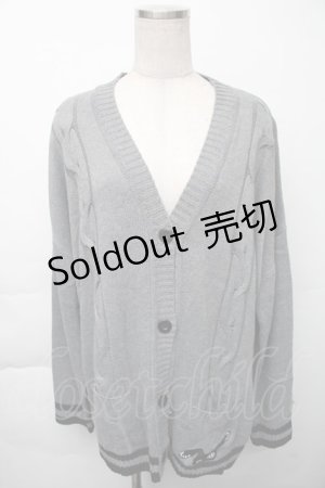 画像: NieR Clothing / ニットカーディガン  グレー S-25-11-23-040-PU-TO-AS-ZS