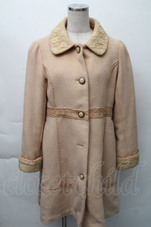 画像: axes femme / レース使いコート M ベージュ S-25-11-23-048-AX-CO-HR-ZS