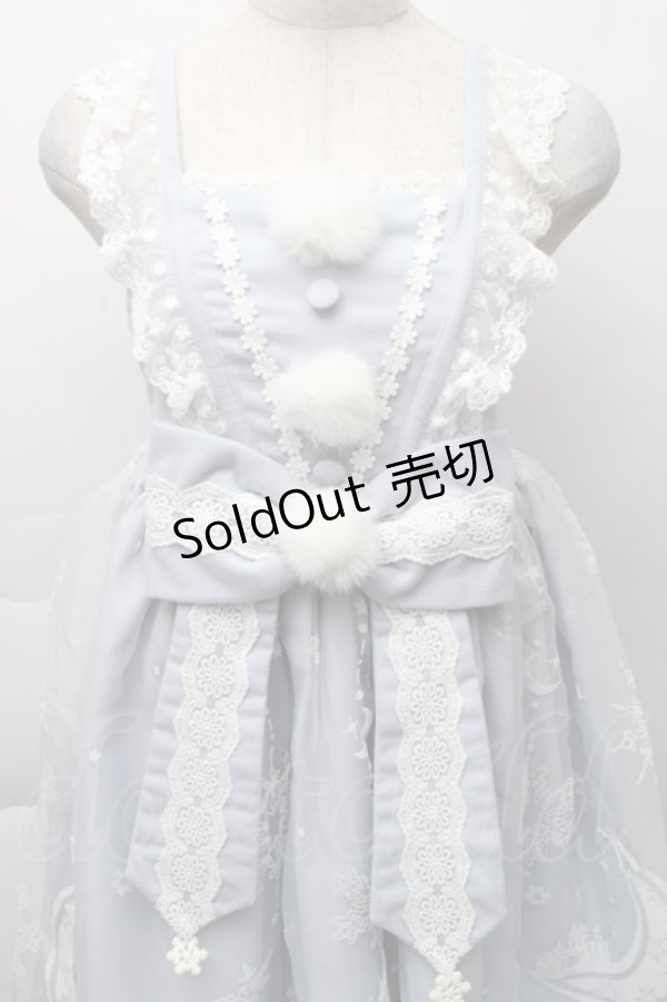 画像6: To Alice / 雪の結晶ケープ&ジャンパースカートセットアップ  サックス S-25-11-23-051-LO-CO-AS-ZS (6)