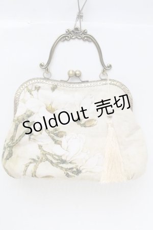 画像: LOLITA / 和柄がま口ハンドバッグ  アイボリー S-25-11-23-008-LO-BG-HR-ZS
