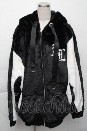 画像: Amilige / バイカラーファーコート  黒ｘ白 S-25-11-23-057-PU-CO-AS-ZS