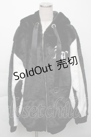 画像: Amilige / バイカラーファーコート  黒ｘ白 S-25-11-23-057-PU-CO-AS-ZS