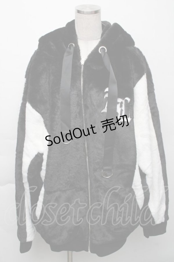 画像1: Amilige / バイカラーファーコート  黒ｘ白 S-25-11-23-057-PU-CO-AS-ZS (1)