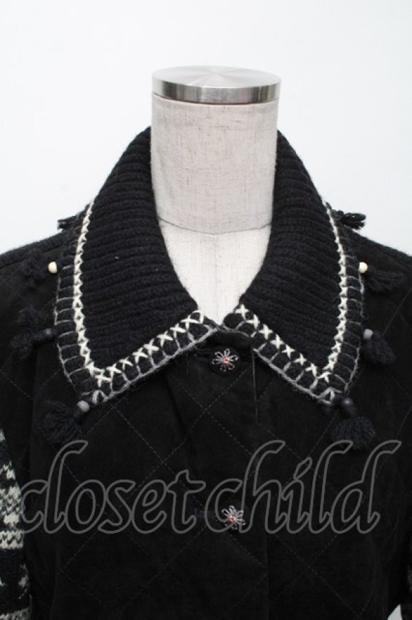 画像3: PINK HOUSE / ノルディックニットジャケット  黒 S-25-11-23-059-LO-CO-HR-ZS (3)