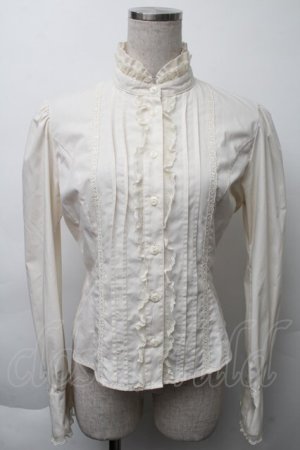 画像: Innocent World / スタンドカラーブラウス  オフ S-25-11-23-012-IW-BL-AS-ZS