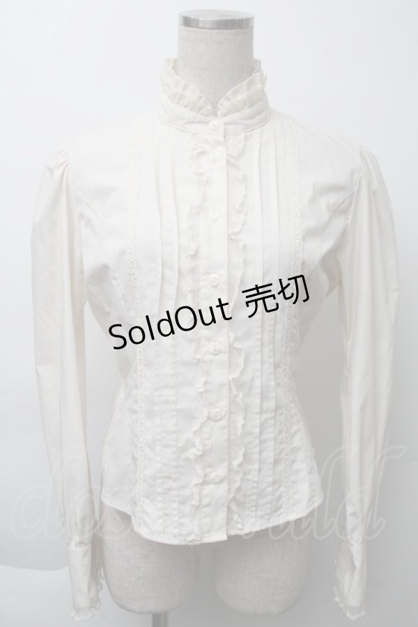 画像1: Innocent World / スタンドカラーブラウス  オフ S-25-11-23-012-IW-BL-AS-ZS (1)