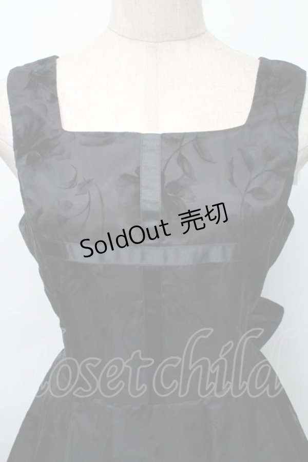 画像3: Moi-meme-Moitie / 花柄フロッキーミニジャンパースカート  黒 S-25-11-23-1044-MO-OP-HR-ZS (3)