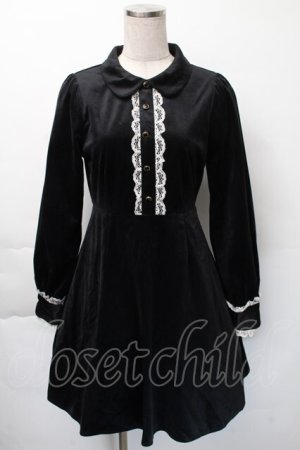 画像: LOLITA / 別珍ワンピース  黒 S-25-11-23-1045-LO-OP-HR-ZS