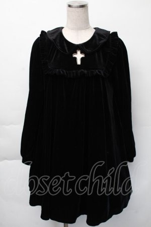 画像: Ank Rouge / ベロアワンピース  黒 S-25-11-23-1046-CA-OP-AS-ZS