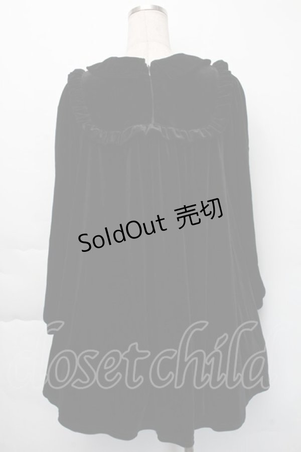 画像2: Ank Rouge / ベロアワンピース  黒 S-25-11-23-1046-CA-OP-AS-ZS (2)