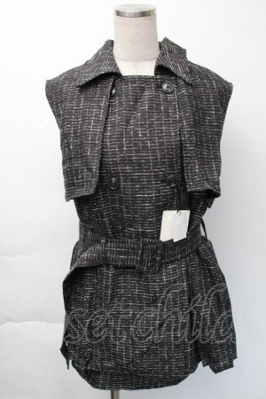 画像: EATME / ツイードプリーツベスト&スカートSet  黒 S-25-11-23-1047-LO-OP-AS-ZS