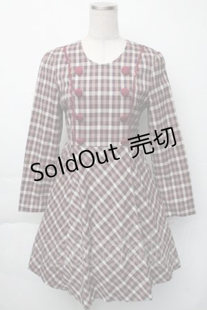 画像: Fi.n.t / チェックワンピース  ブラウンｘワイン S-25-11-23-1049-CA-OP-AS-ZS