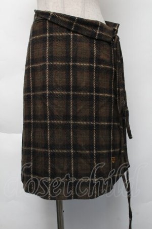 画像: The Gabriel Chelsea / チェックスカート  ブラウン S-25-11-23-1054-PU-SK-AS-ZS