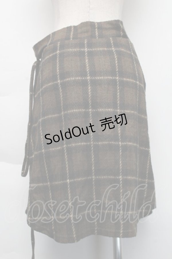 画像2: The Gabriel Chelsea / チェックスカート  ブラウン S-25-11-23-1054-PU-SK-AS-ZS (2)