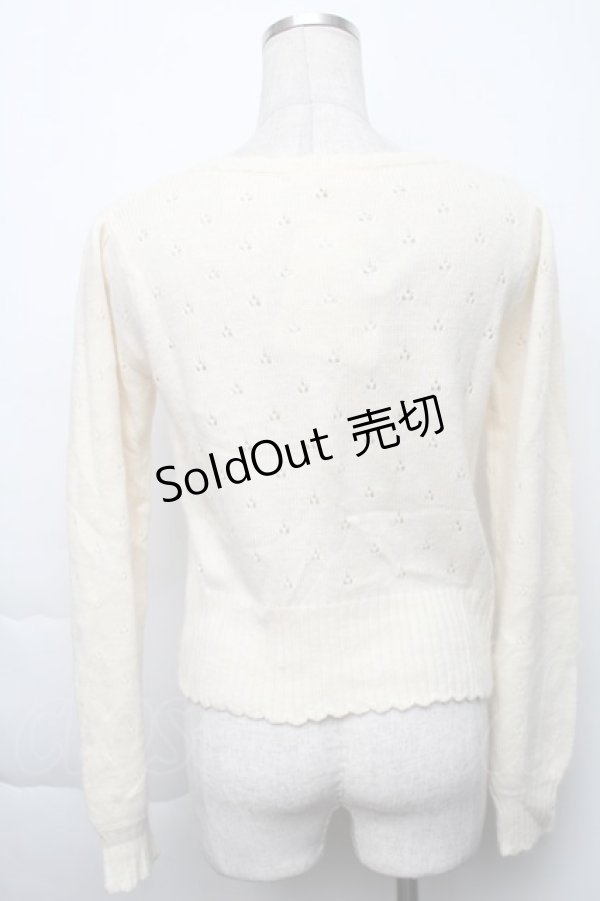 画像2: Fi.n.t / ローズボタンカーディガン  オフ S-25-11-23-1007-CA-TO-AS-ZS (2)