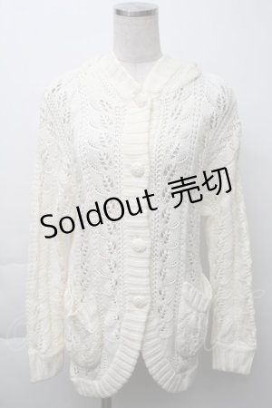画像: Secret Honey / フード付きカーディガン  オフ S-25-11-23-1010-CA-TO-AS-ZS