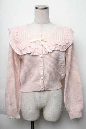 画像: LIZ LISA / ヨーク切替カーディガン  ピンク S-25-11-23-1013-LO-TO-AS-ZS