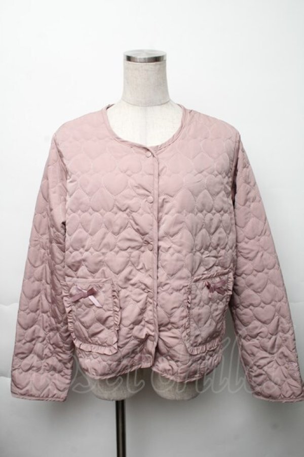 画像1: m petit by misako / マイメロタフタハートキルトジャケット LL ピンク S-25-11-23-1015-LO-BL-HR-ZS (1)
