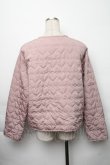 画像2: m petit by misako / マイメロタフタハートキルトジャケット LL ピンク S-25-11-23-1015-LO-BL-HR-ZS (2)