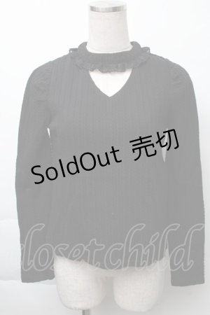 画像: Rojita / ケーブルカットソー  黒 S-25-11-23-1029-LO-TO-AS-ZS