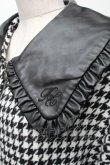 画像4: Honey Cinnamon / 千鳥柄レザー襟ジャケット  黒ｘ白 S-25-11-23-1030-LO-JA-HR-ZS (4)