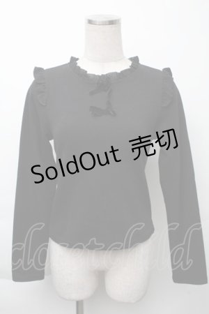 画像: Rojita / ベロアリボントップス  黒 S-25-11-23-1031-LO-TO-AS-ZS