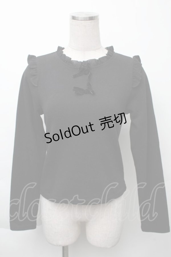 画像1: Rojita / ベロアリボントップス  黒 S-25-11-23-1031-LO-TO-AS-ZS (1)