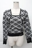 画像1: evelyn / ニットトップス  黒ｘ白 S-25-11-23-1034-LO-TO-AS-ZS (1)