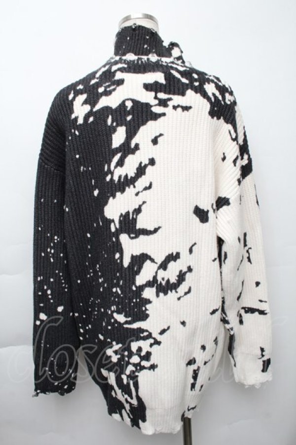 画像2: KILLSTAR / ハイネックニット  黒ｘ白 S-25-11-23-1037-PU-TO-AS-ZS (2)