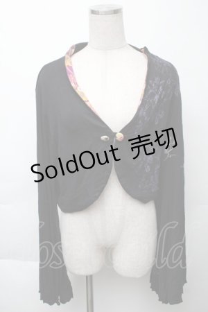 画像: gouk / プリントカットボレロ  黒 S-25-11-23-017-GO-TO-AS-ZS