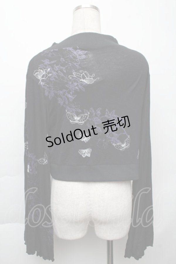 画像2: gouk / プリントカットボレロ  黒 S-25-11-23-017-GO-TO-AS-ZS (2)