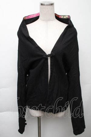 画像: gouk / パイピングカーディガン  黒 S-25-11-23-018-GO-TO-AS-ZS